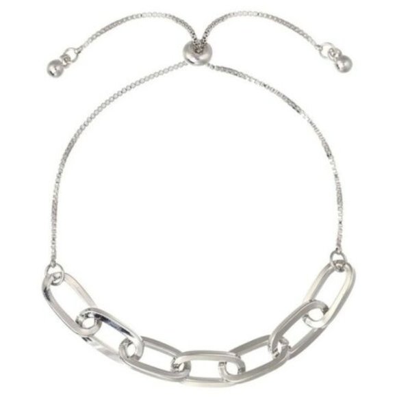 Stella & Ruby Captain's Toggle Bracelet-Silver Color - Picture 1 of 5